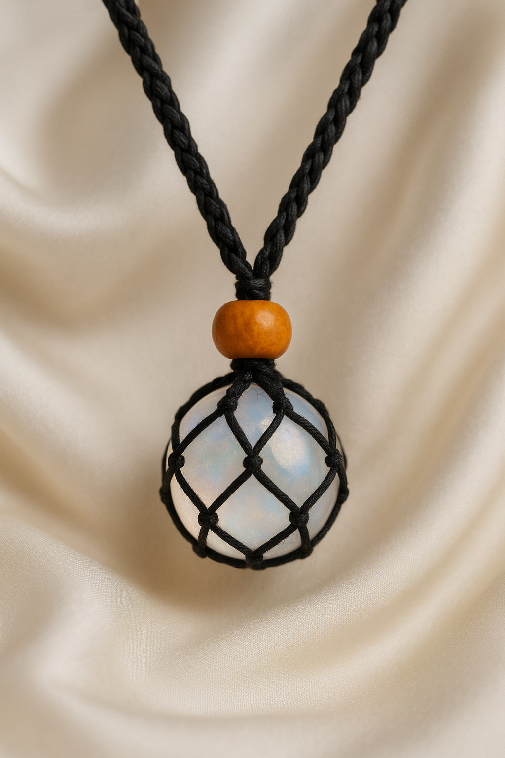 Aura Quartz Netted Pendant