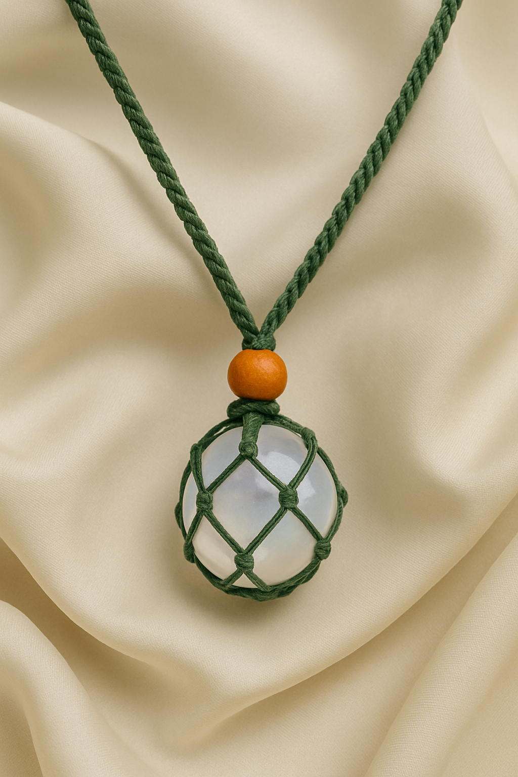 Aura Quartz Netted Pendant