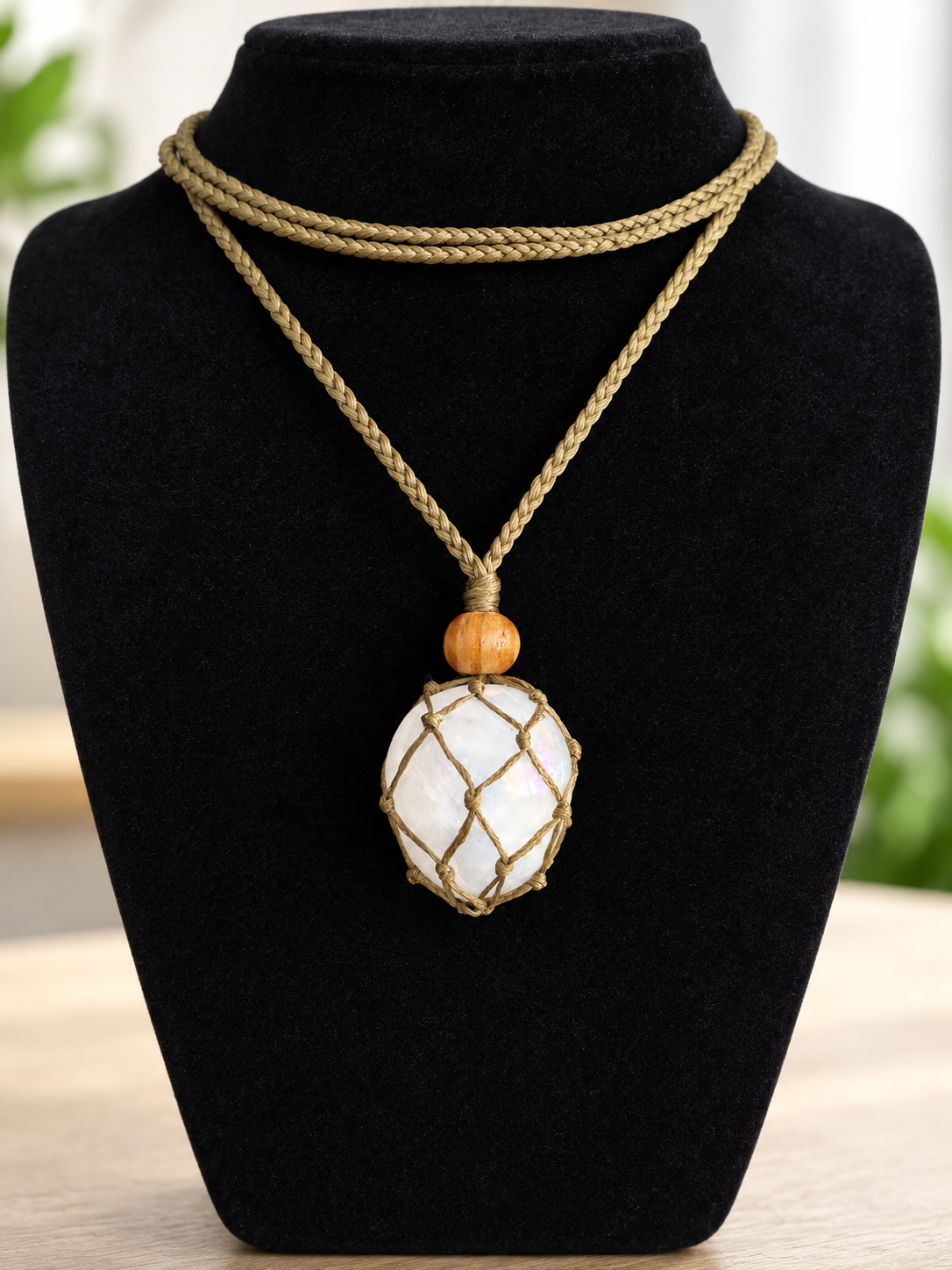 Aura Quartz Netted Pendant